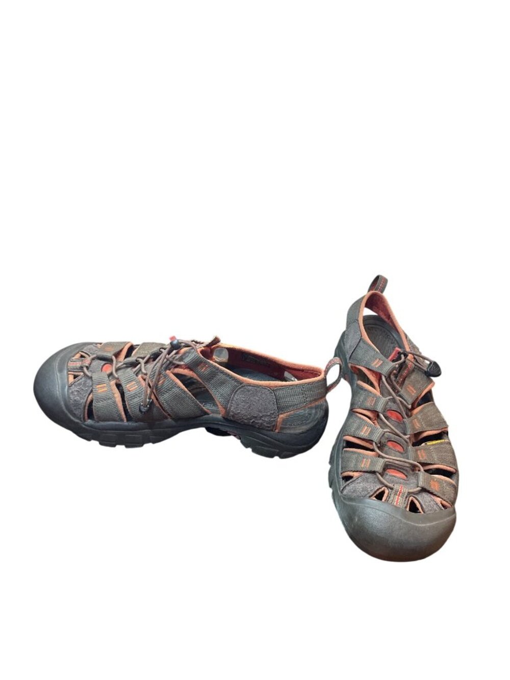 Keen mens brown orange leather anatomic hiking water sandals sz 11 SKU 10-317
